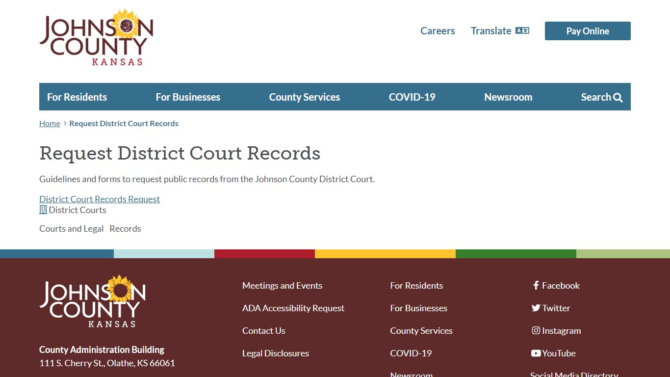 Request District Court Records | Johnson County Kansas